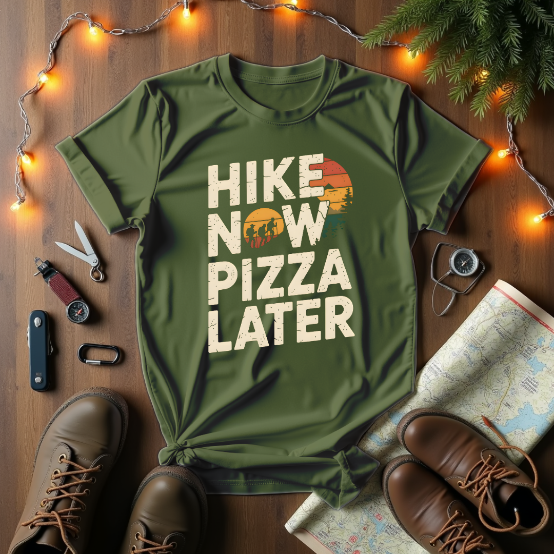 Hike Now Pizza Later T-Shirt