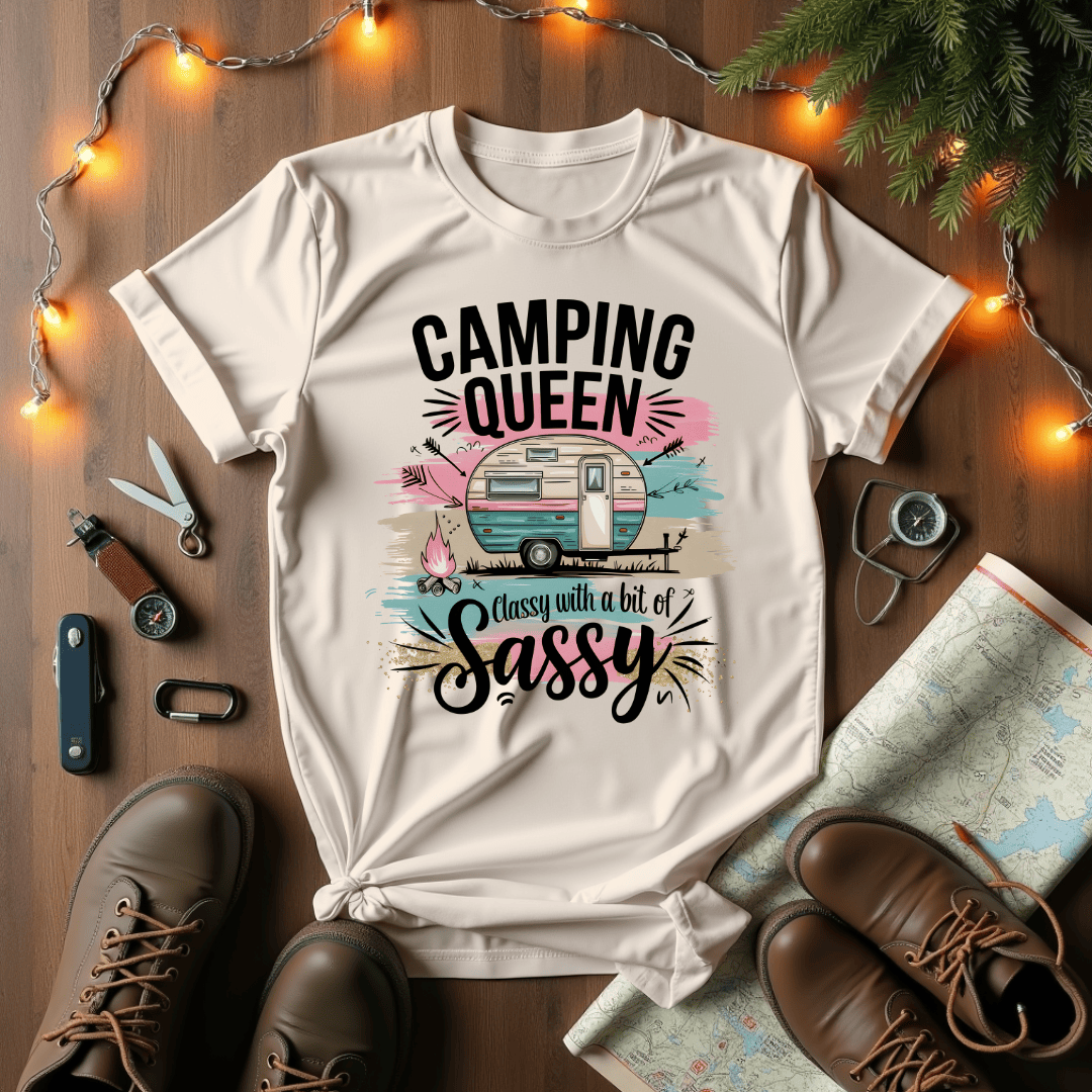 Camping Queen Classy T-Shirt