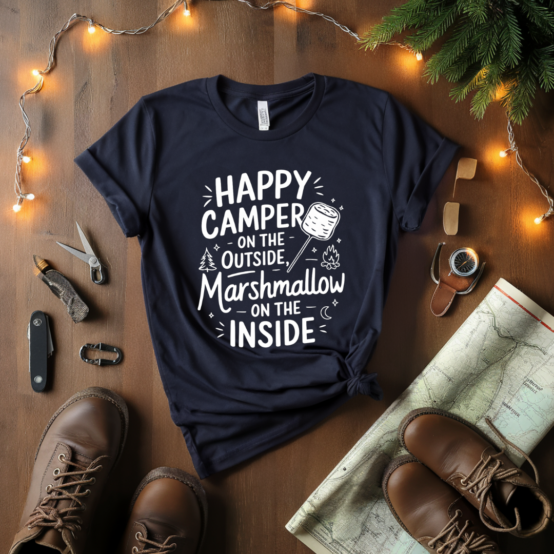 Happy Camper-Marshmallow T-Shirt