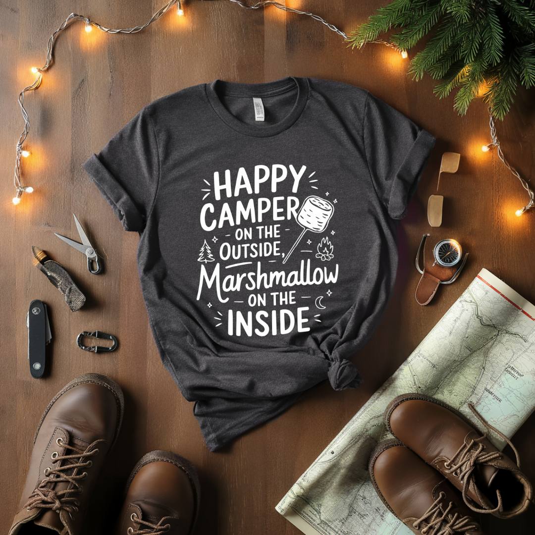 Happy Camper-Marshmallow T-Shirt