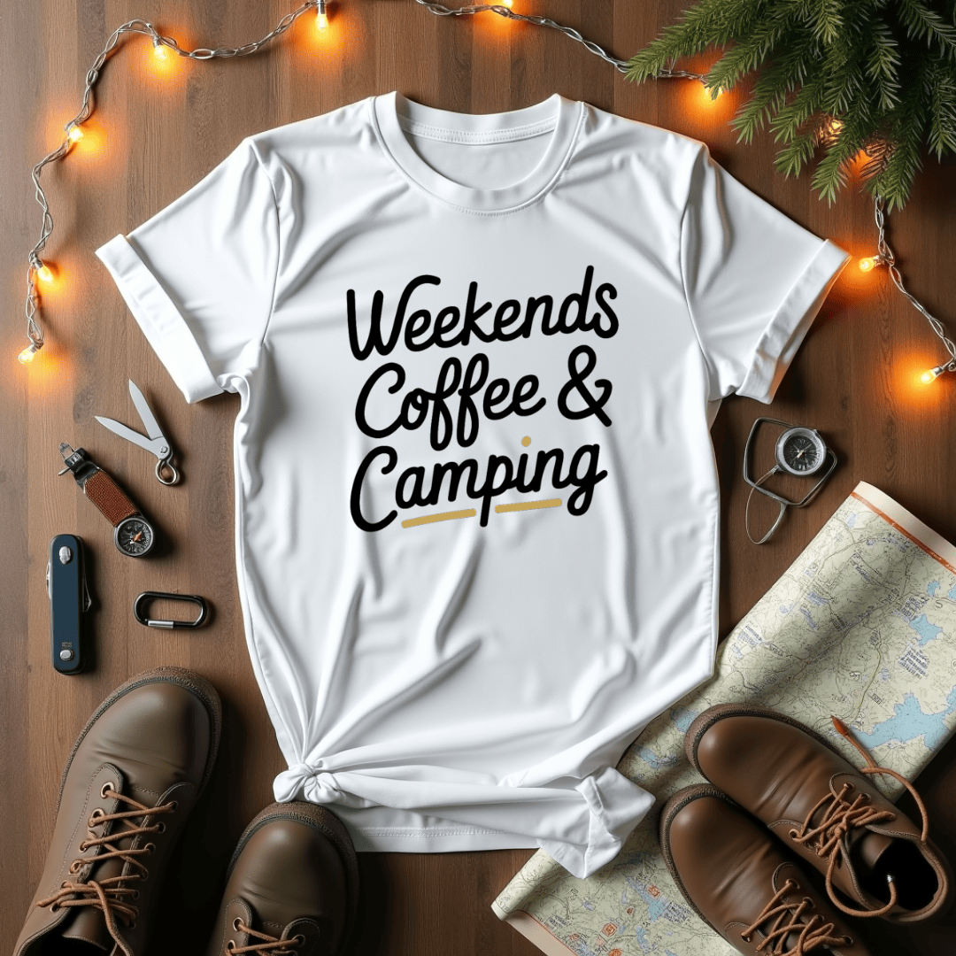 Weekends Coffee Camping T-Shirt