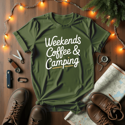 Weekends Coffee Camping T-Shirt
