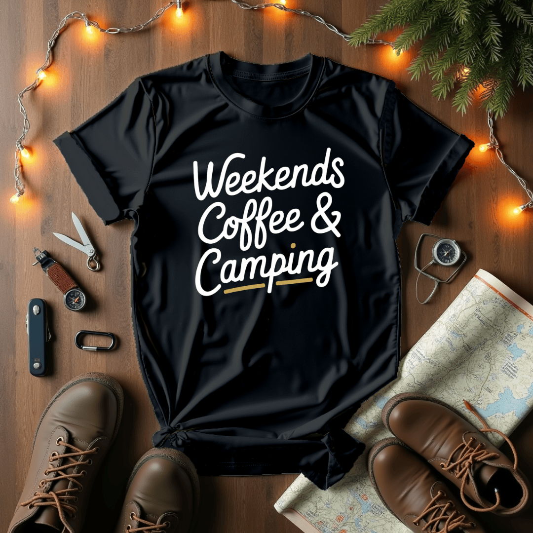Weekends Coffee Camping T-Shirt