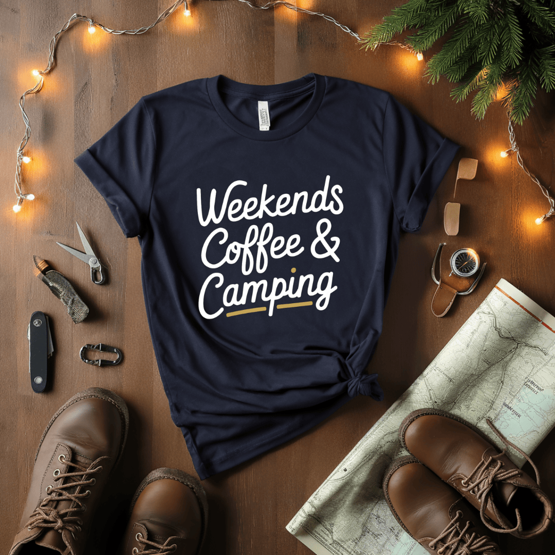 Weekends Coffee Camping T-Shirt