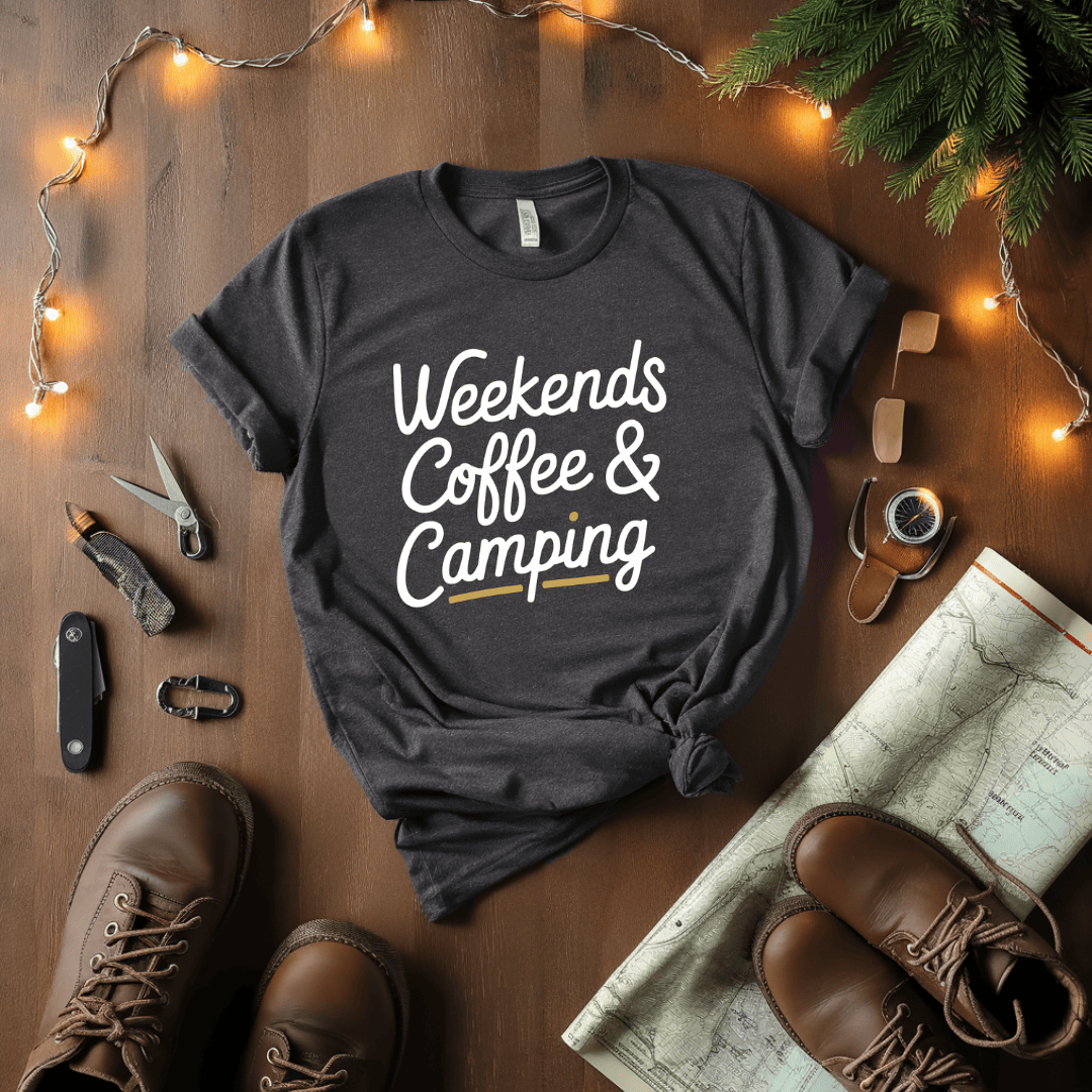 Weekends Coffee Camping T-Shirt