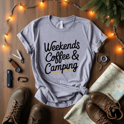 Weekends Coffee Camping T-Shirt