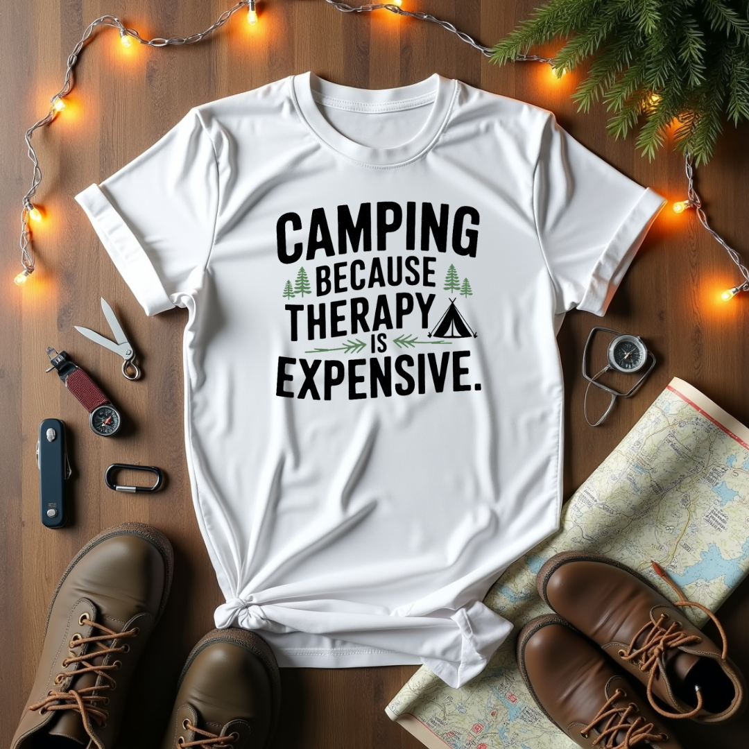 Camping Because Therapy Is Expensive T-Shirt