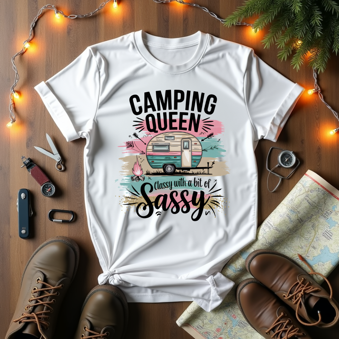 Camping Queen Classy T-Shirt