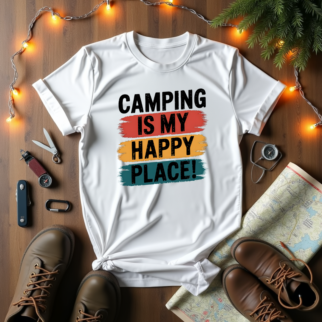 Camping Is My Happy Place T-Shirt