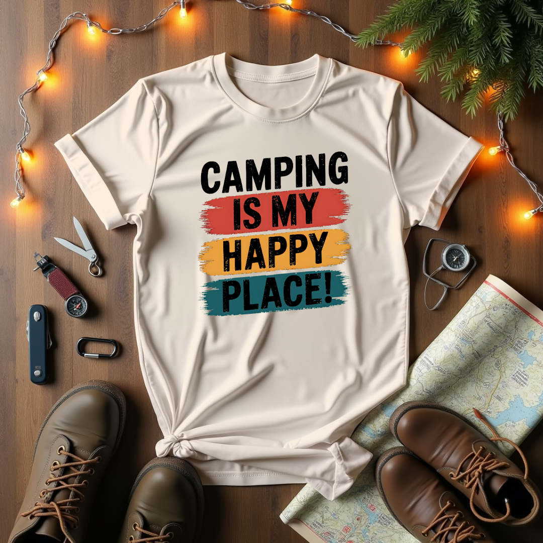 Camping Is My Happy Place T-Shirt