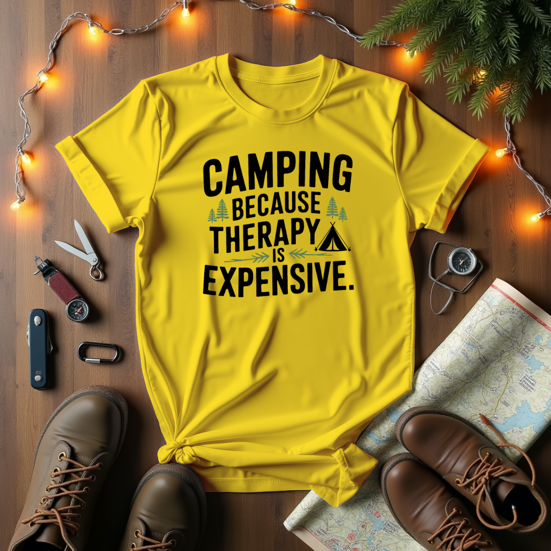 Camping Because Therapy Is Expensive T-Shirt