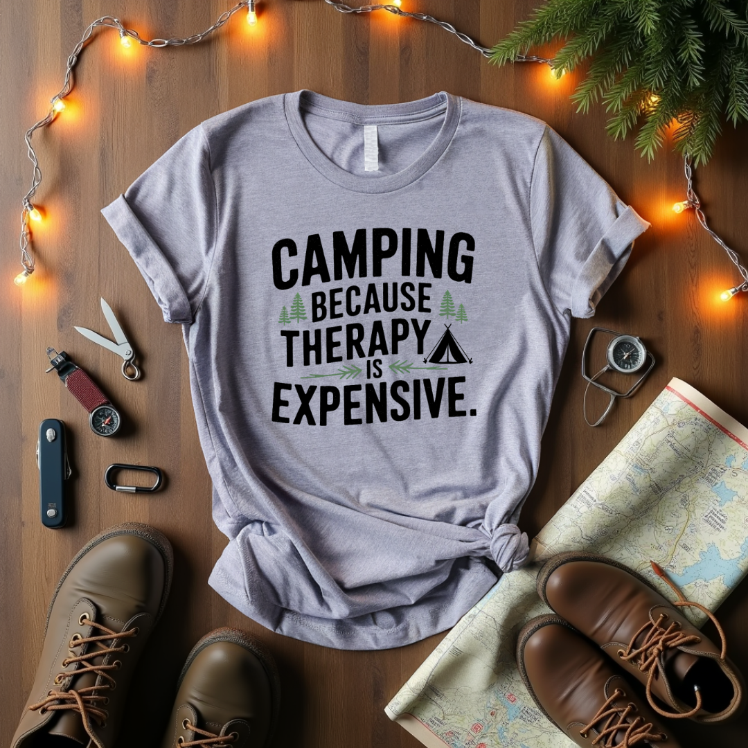 Camping Because Therapy Is Expensive T-Shirt