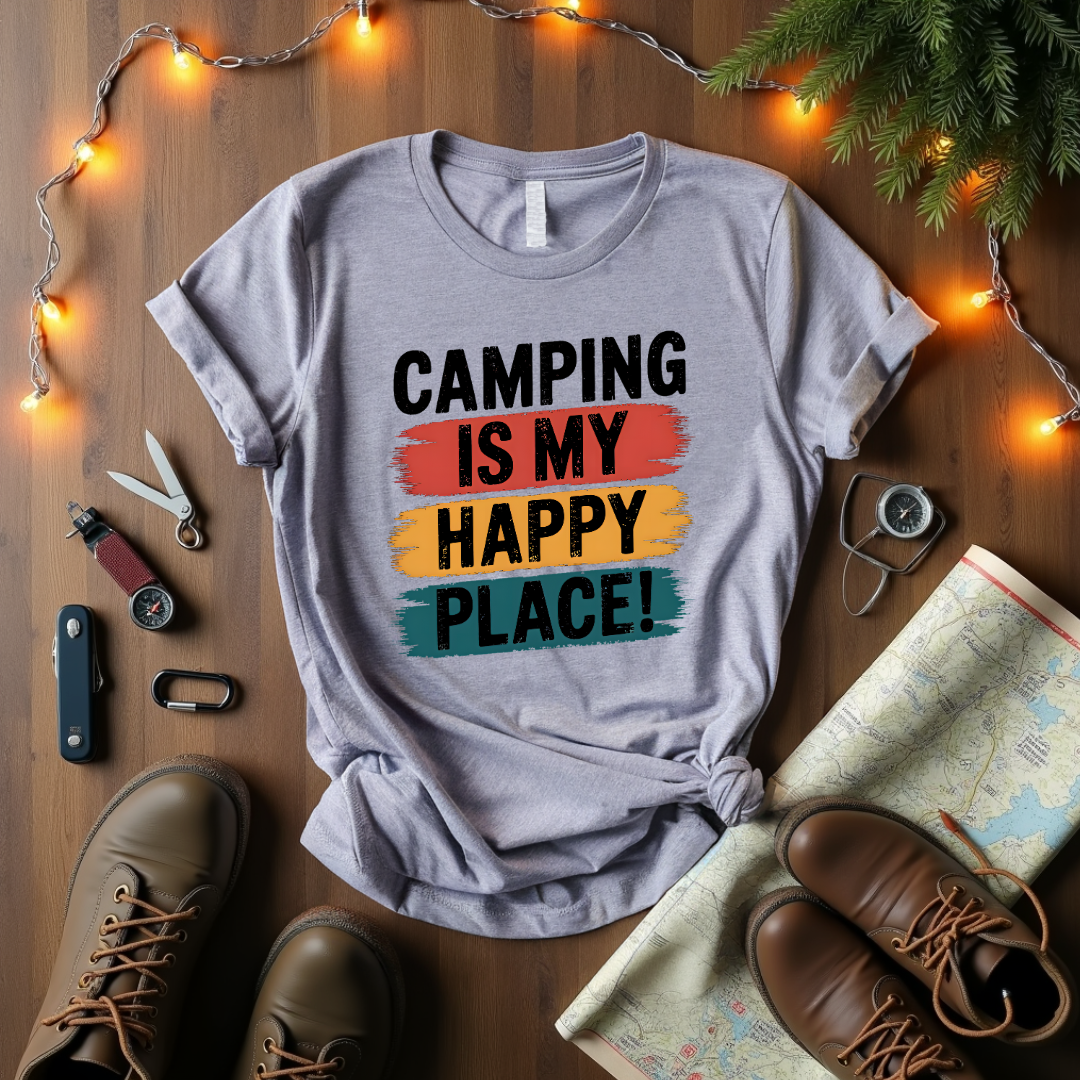 Camping Is My Happy Place T-Shirt