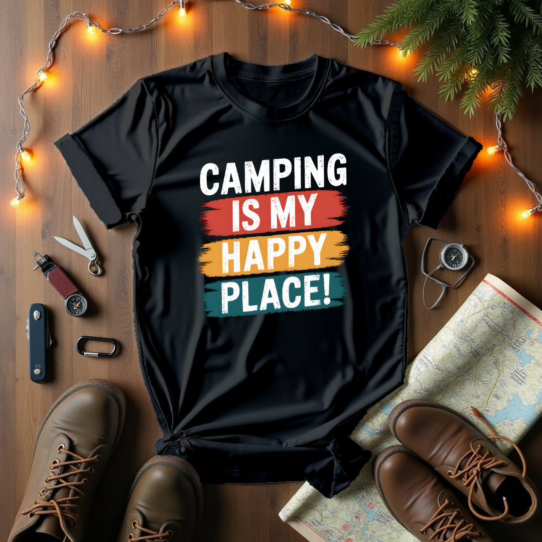 Camping Is My Happy Place T-Shirt
