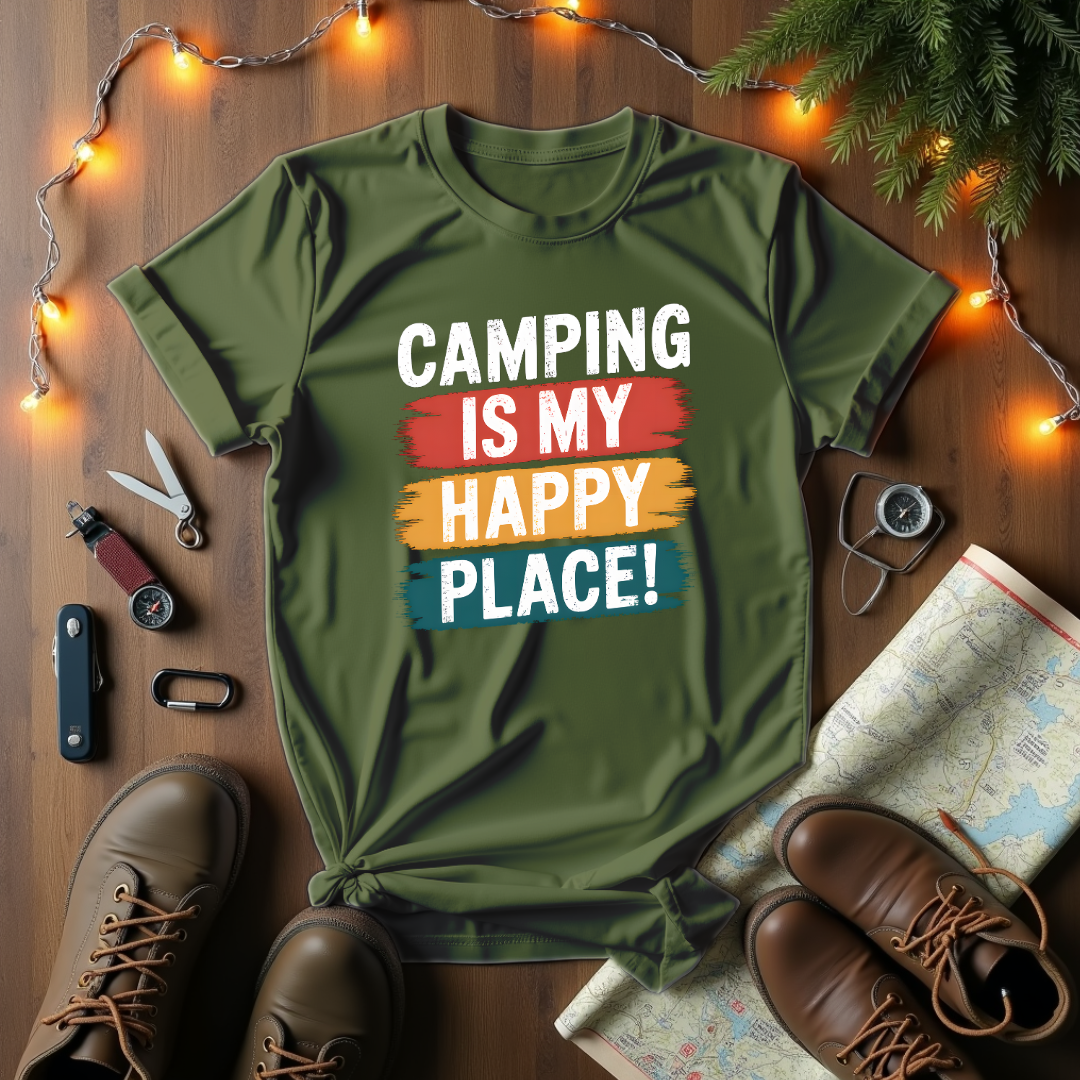 Camping Is My Happy Place T-Shirt